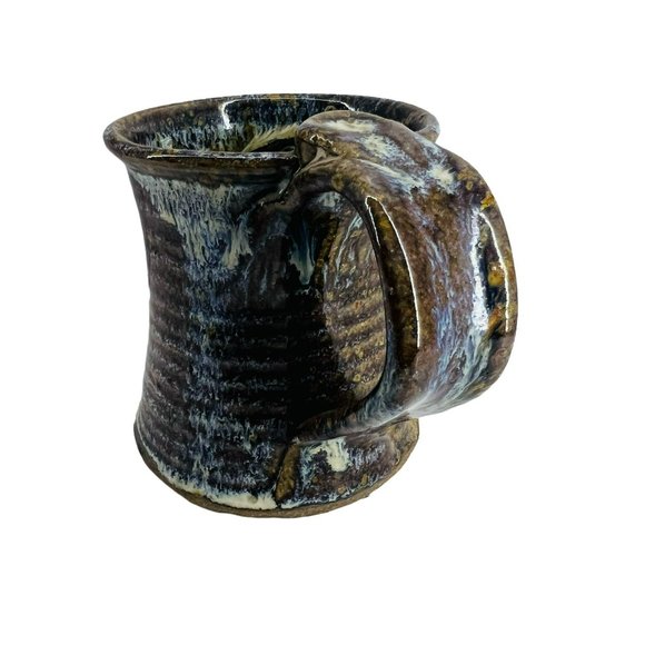 Pikes Peak Colorado Handmade Souvenir Pottery Ceramic Brown Glazed Coffee Mug - Picture 4 of 8